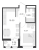 Планировка однокомнатной квартиры площадью 35.85 кв. м в новостройке ЖК "Glorax Парголово"