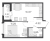 Планировка однокомнатной квартиры площадью 37.04 кв. м в новостройке ЖК "Glorax Парголово"