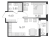 Планировка однокомнатной квартиры площадью 37.37 кв. м в новостройке ЖК "Glorax Парголово"
