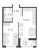 Планировка однокомнатной квартиры площадью 36.52 кв. м в новостройке ЖК "Glorax Парголово"