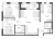 Планировка трехкомнатной квартиры площадью 72.04 кв. м в новостройке ЖК "Glorax Парголово"