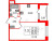 Планировка однокомнатной квартиры площадью 34.09 кв. м в новостройке ЖК "Сенат в Московском"