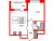 Планировка однокомнатной квартиры площадью 32.8 кв. м в новостройке ЖК "Сенат в Московском"