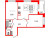 Планировка двухкомнатной квартиры площадью 56.46 кв. м в новостройке ЖК "Сенат в Московском"