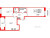 Планировка двухкомнатной квартиры площадью 65.49 кв. м в новостройке ЖК Amber Club
