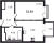 Планировка однокомнатной квартиры площадью 32.54 кв. м в новостройке ЖК "Невская долина"