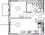 Планировка однокомнатной квартиры площадью 33.56 кв. м в новостройке ЖК "Невская долина"