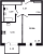 Планировка однокомнатной квартиры площадью 32.46 кв. м в новостройке ЖК "Невская долина"