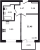 Планировка однокомнатной квартиры площадью 32.46 кв. м в новостройке ЖК "Невская долина"