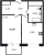 Планировка однокомнатной квартиры площадью 32.58 кв. м в новостройке ЖК "Невская долина"