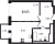 Планировка однокомнатной квартиры площадью 32.65 кв. м в новостройке ЖК "Невская долина"
