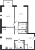 Планировка двухкомнатной квартиры площадью 64.43 кв. м в новостройке ЖК "Невская долина"