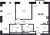 Планировка двухкомнатной квартиры площадью 54.8 кв. м в новостройке ЖК "Невская долина"