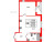 Планировка однокомнатной квартиры площадью 45.8 кв. м в новостройке ЖК "Дзета"