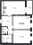 Планировка двухкомнатной квартиры площадью 53.55 кв. м в новостройке ЖК Aerocity 5