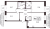 Планировка трехкомнатной квартиры площадью 105.05 кв. м в новостройке ЖК Imperial Club