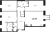 Планировка трехкомнатной квартиры площадью 120.98 кв. м в новостройке ЖК Imperial Club