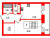 Планировка однокомнатной квартиры площадью 41.8 кв. м в новостройке ЖК "Эко-Квартал Гармония"