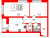 Планировка двухкомнатной квартиры площадью 62.6 кв. м в новостройке ЖК "Эко-Квартал Гармония"