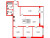 Планировка трехкомнатной квартиры площадью 95.54 кв. м в новостройке ЖК "Эко-Квартал Гармония"