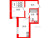 Планировка однокомнатной квартиры площадью 32.36 кв. м в новостройке ЖК "Сертолово парк"