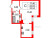 Планировка однокомнатной квартиры площадью 32.54 кв. м в новостройке ЖК "Сертолово парк"