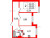 Планировка двухкомнатной квартиры площадью 46.08 кв. м в новостройке ЖК "Сертолово парк"