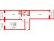 Планировка двухкомнатной квартиры площадью 58.91 кв. м в новостройке ЖК "Сертолово парк"