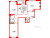 Планировка трехкомнатной квартиры площадью 70.8 кв. м в новостройке ЖК "Сертолово парк"