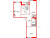 Планировка трехкомнатной квартиры площадью 76.44 кв. м в новостройке ЖК "Сертолово парк"