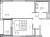 Планировка однокомнатной квартиры площадью 36.03 кв. м в новостройке ЖК "Титул в Московском"