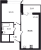 Планировка однокомнатной квартиры площадью 35.01 кв. м в новостройке ЖК "Титул в Московском"