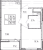 Планировка однокомнатной квартиры площадью 35.17 кв. м в новостройке ЖК "Титул в Московском"