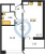 Планировка однокомнатной квартиры площадью 35.04 кв. м в новостройке ЖК "Титул в Московском"