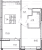 Планировка однокомнатной квартиры площадью 35.51 кв. м в новостройке ЖК "Титул в Московском"