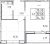 Планировка однокомнатной квартиры площадью 32.66 кв. м в новостройке ЖК "Титул в Московском"