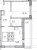 Планировка однокомнатной квартиры площадью 33.92 кв. м в новостройке ЖК "Титул в Московском"