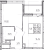 Планировка однокомнатной квартиры площадью 32.32 кв. м в новостройке ЖК "Титул в Московском"