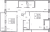Планировка двухкомнатной квартиры площадью 53.34 кв. м в новостройке ЖК "Титул в Московском"