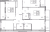 Планировка двухкомнатной квартиры площадью 60.19 кв. м в новостройке ЖК "Титул в Московском"