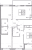 Планировка двухкомнатной квартиры площадью 54.7 кв. м в новостройке ЖК "Титул в Московском"