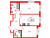 Планировка двухкомнатной квартиры площадью 65.7 кв. м в новостройке ЖК "Парусная 1"