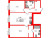 Планировка двухкомнатной квартиры площадью 64.6 кв. м в новостройке ЖК "Парусная 1"
