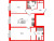 Планировка двухкомнатной квартиры площадью 63.5 кв. м в новостройке ЖК "Парусная 1"