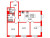 Планировка трехкомнатной квартиры площадью 71.4 кв. м в новостройке ЖК "Парусная 1"
