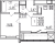 Планировка однокомнатной квартиры площадью 33.11 кв. м в новостройке ЖК "Южный форт"