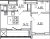 Планировка однокомнатной квартиры площадью 33.03 кв. м в новостройке ЖК "Южный форт"
