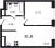 Планировка однокомнатной квартиры площадью 31.38 кв. м в новостройке ЖК "Квартал Торики"