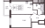 Планировка однокомнатной квартиры площадью 38.41 кв. м в новостройке ЖК "Аквилон Янино"