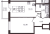 Планировка однокомнатной квартиры площадью 38.38 кв. м в новостройке ЖК "Аквилон Янино"
